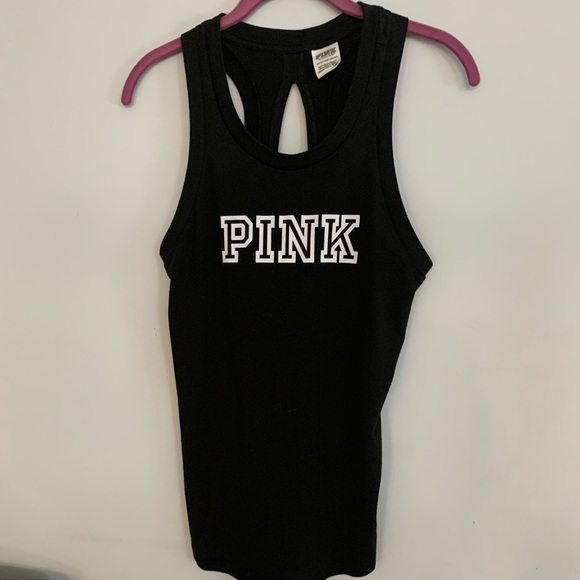 COPY - Pink Victoria’s Secret black Tank Top size extra small excellent conditi… - Picture 1 of 7